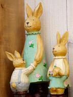 Easter Bunny bunny family figurines