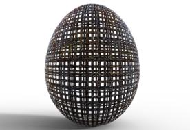 Easter egg grid cage art design