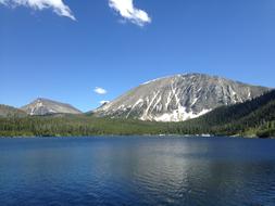 Mountain Lake Snow