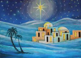 xmas drawing as a painting