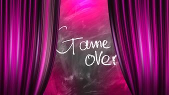 curtain stage play end off over