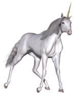 Fantasy white unicorn 3d design