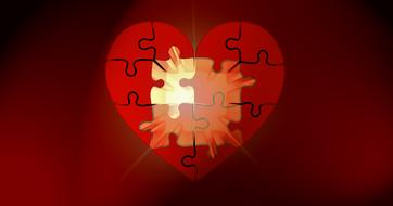 puzzle heart light luck puzzles