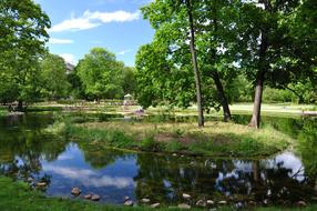 Poland Warsaw Garden Krasinski view