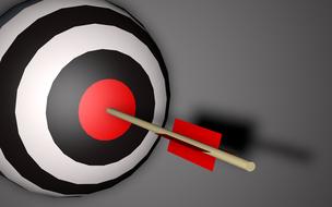 target bull s eye archery middle