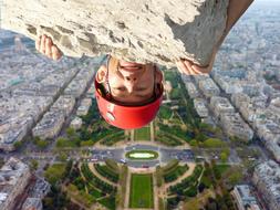 Man Rock Upside Down