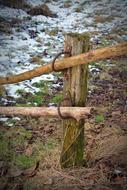 wooden fence in the village