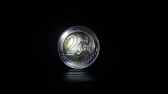 Euro Coin Money at dark