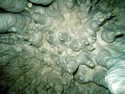 stone white lime in a cave
