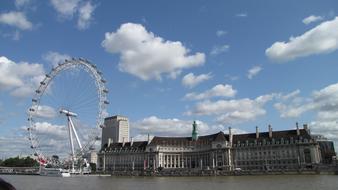 London Eye Thames city view