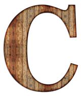 alphabet letter initial wood c