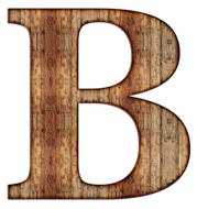 alphabet letter wood b