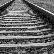 Track Railway Ties Black And