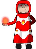 drawing of a fire mage