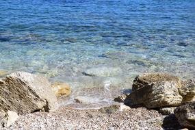 Blue sea Beach at sunny Light