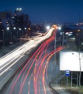 Burgas Night Traffic view