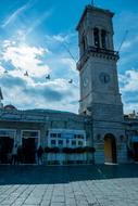 landscape of Birds and Clock Tower