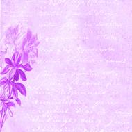 scrapbooking paper violet flowres drawing