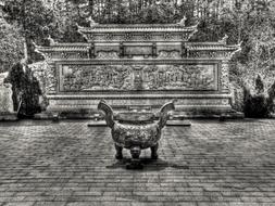 black and white, monument in china