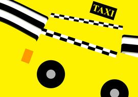 cartoon car van taxi service