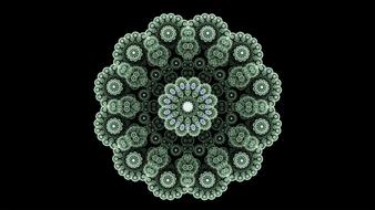fractal green lace pattern drawing