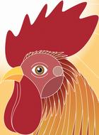 chinese new year cock drawing