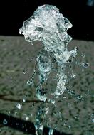 splash of blue water