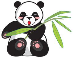 animal asian bamboo cartoon drawing