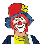 boy cartoon clown drawing