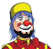 boy cartoon clown comic drawing