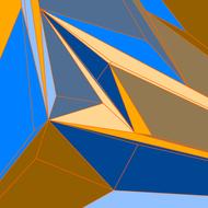 abstract background pattern orange blue drawing