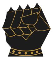 arm armored battle combat fist