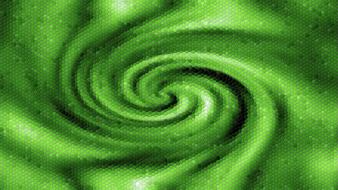 spiral mosaic design wallpaper green