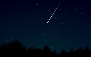 meteor at night dark sky
