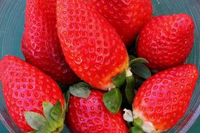 delicious strawberries in plate