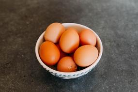 raw orange eggs
