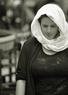 Street Photography, young muslim Woman