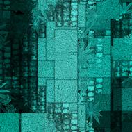 background with green decorative pattern
