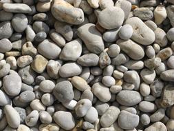 sea gray stones on the beach