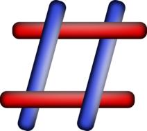 crossed out colored sticks