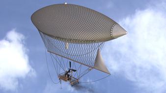 Airship Blimp Dirigible in flight
