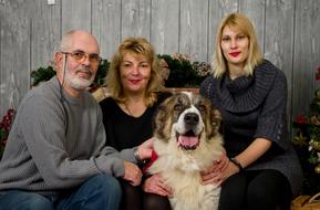 Family with dog Photo