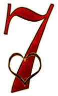 number 7 seven digit background drawing