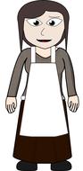 apron comic characters dress up head