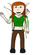 cartoon elf with bow and arrow