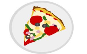 slice of painted pizza