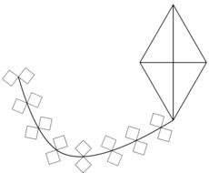 kite, coloring page, outline
