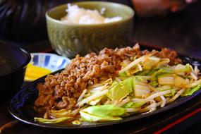 meal of the delicious beef and vegetables