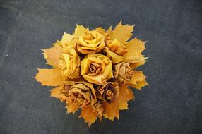 Yellow Maple Foliage Bouquet