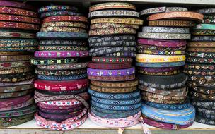 Fabric Ribbon Striped Ground